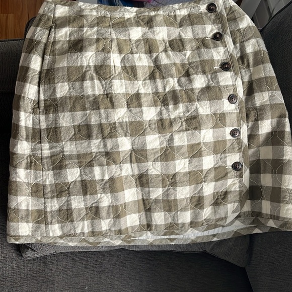 NEVER WORN! MADEWELL Curvy Quilted Flannel Mini Skirt in Gingham Check SIZE 6 - Picture 8 of 8